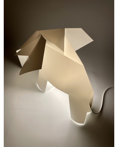 Lampe Éléphant - Luminaire animal à poser, lampe de chevet design Plizoo a poser de nuit led moderne originale design suisse