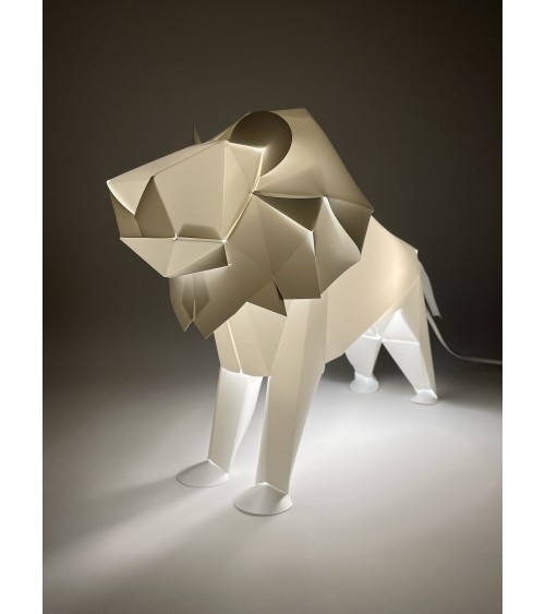 Lampe Lion - Luminaire animal à poser, lampe de chevet design Plizoo a poser de nuit led moderne originale design suisse