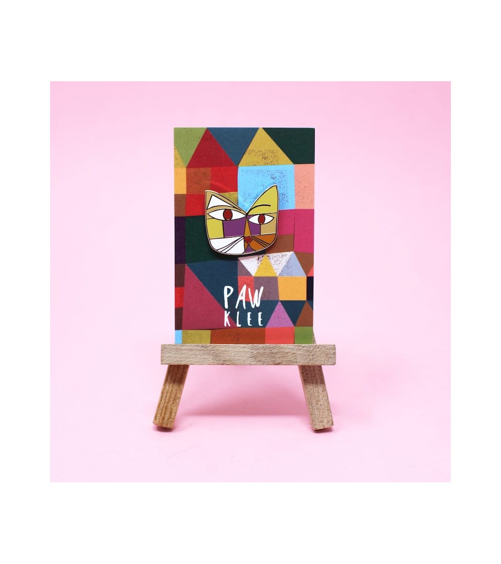 Spilla Smaltata - Paw Klee Niaski spiritose spille colorate particolari eleganti donna da giacca uomo