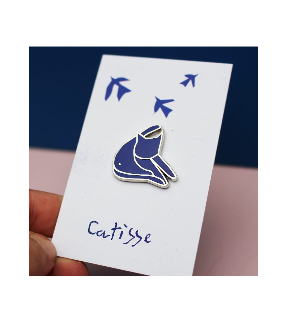 Enamel Pin - Blue Catisse Niaski broches and pins hat pin badges collectible