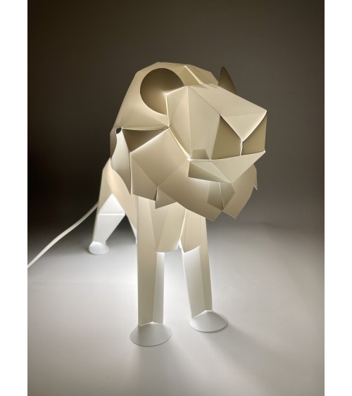 Lampe Lion - Luminaire animal à poser, lampe de chevet design Plizoo a poser de nuit led moderne originale design suisse