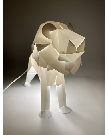 Lampe Lion - Luminaire animal à poser, lampe de chevet design Plizoo a poser de nuit led moderne originale design suisse