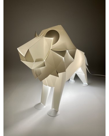 Lampe Lion - Luminaire animal à poser, lampe de chevet design Plizoo a poser de nuit led moderne originale design suisse