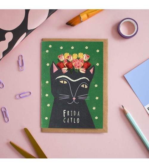 Carte de Voeux - Frida Catlo Niaski Cartes de Voeux design suisse original
