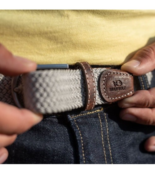 Cintura elastica intrecciata - Beige Sabbia Billybelt Cinture design svizzera originale