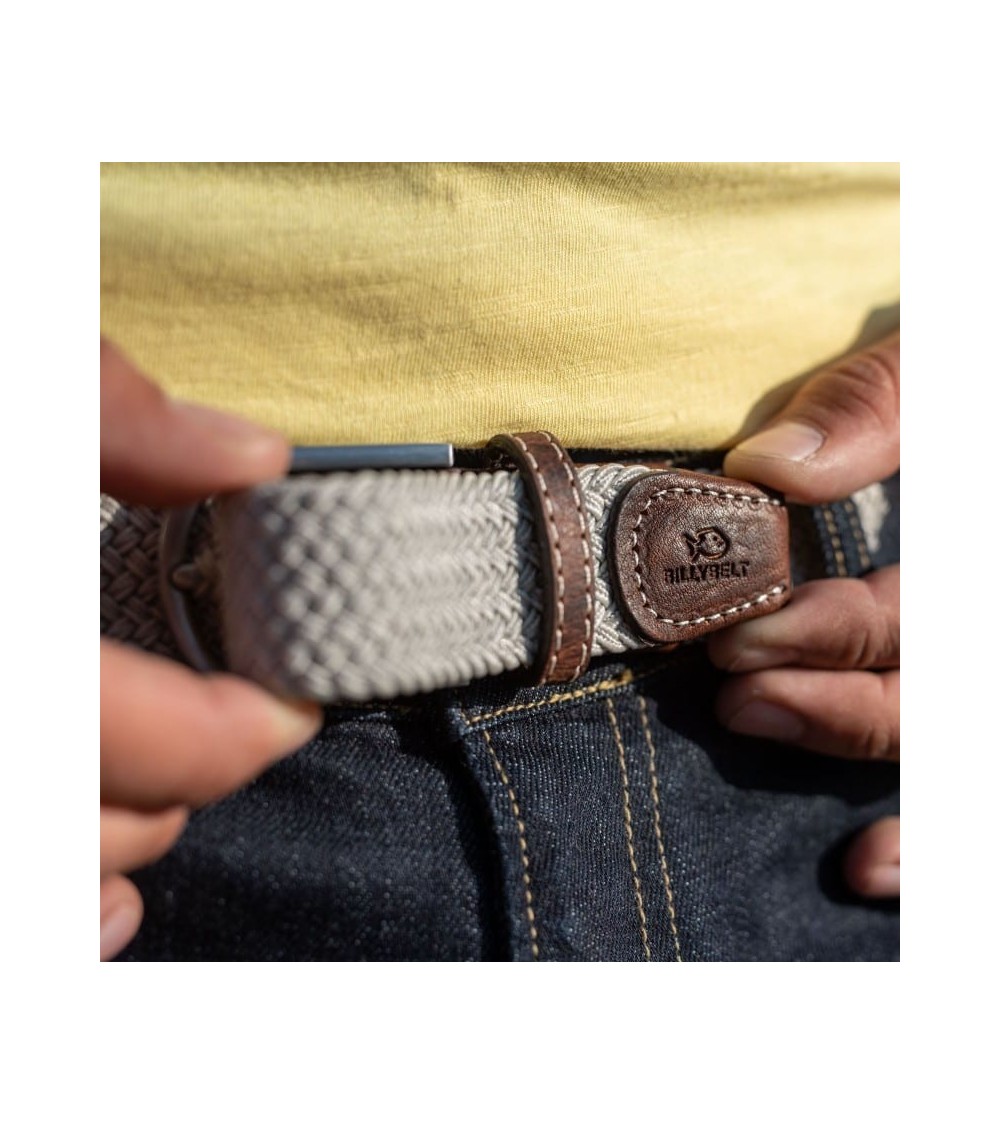 Elastic woven belt - Sandy beige Billybelt Belts design switzerland original