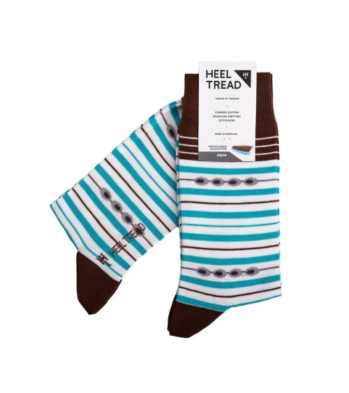Socks - Aqua Heel Tread funny crazy cute cool best pop socks for women men