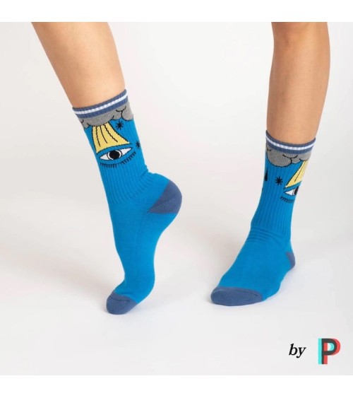 Calzini sportivi - Pierre Merriaux Label Chaussette calze da uomo per donna divertenti simpatici particolari