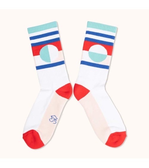 Sport-Socken - Séverine Dietrich - Grün Label Chaussette Socke lustige Damen Herren farbige coole socken mit motiv kaufen