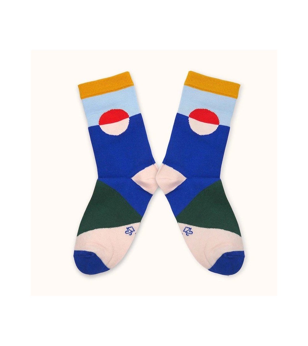 Chaussettes - Séverine Dietrich - Sunset Label Chaussette jolies pour femme originales pour homme chausset rigolotes drole Su...