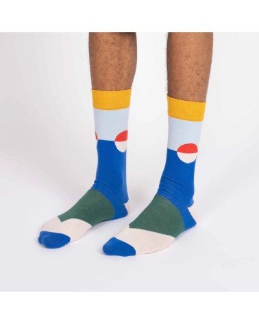 Chaussettes - Séverine Dietrich - Sunset Label Chaussette jolies pour femme originales pour homme chausset rigolotes drole Su...