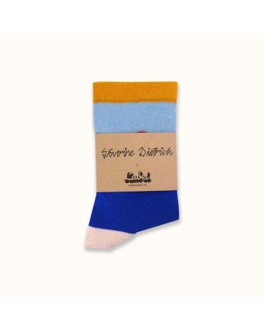 Chaussettes - Séverine Dietrich - Sunset Label Chaussette jolies pour femme originales pour homme chausset rigolotes drole Su...