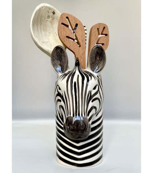 Zebra - Porta Mestoli Quail Ceramics