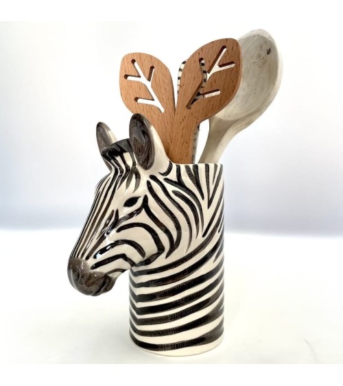 Zebra - Kitchen Utensil Pot Quail Ceramics