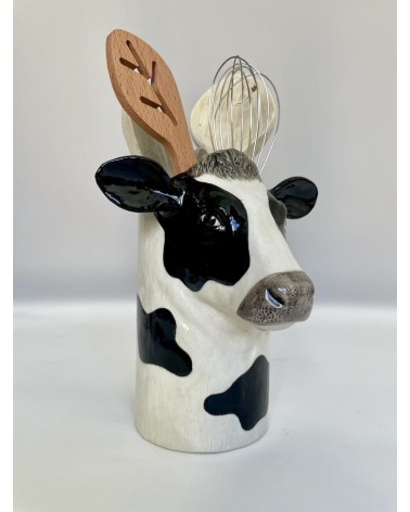 Mucca Holstein - Porta utensili da Cucina Quail Ceramics