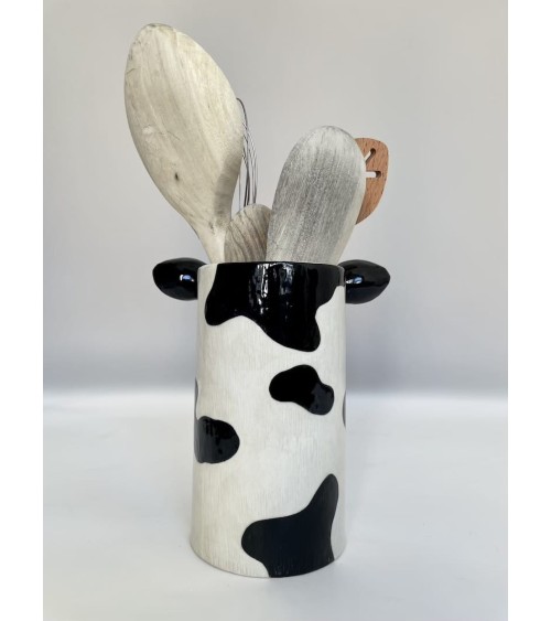 Holstein Kuh - Küchen Utensilienhalter Quail Ceramics Schweiz kaufen