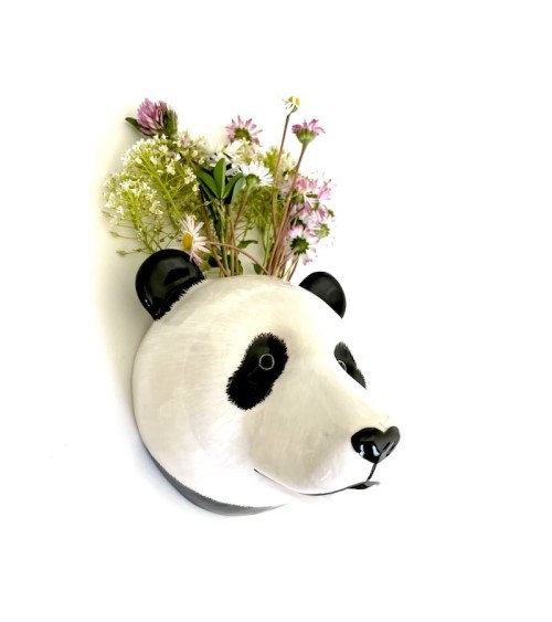 Panda - Piccolo vaso da parete Quail Ceramics vasi eleganti per interni per fiori decorativi design kitatori svizzera