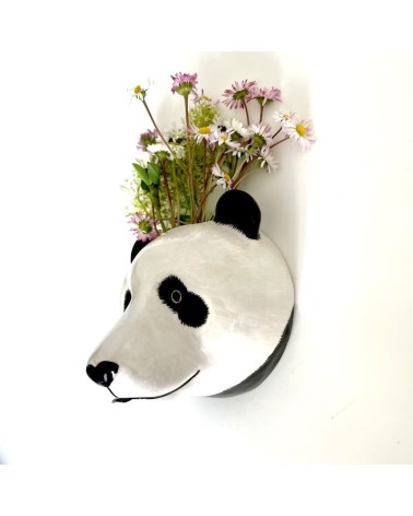 Panda - Kleine Wandvase Quail Ceramics vasen deko blumenvase blume vase design dekoration spezielle schöne kitatori schweiz k...