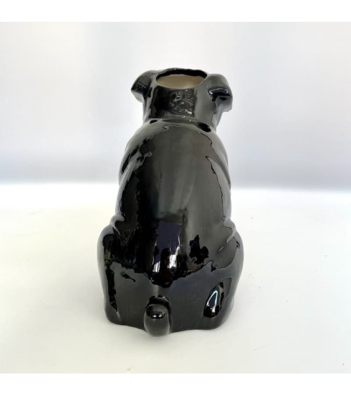 Black Pug - Flower vase Quail Ceramics table flower living room vase kitatori switzerland