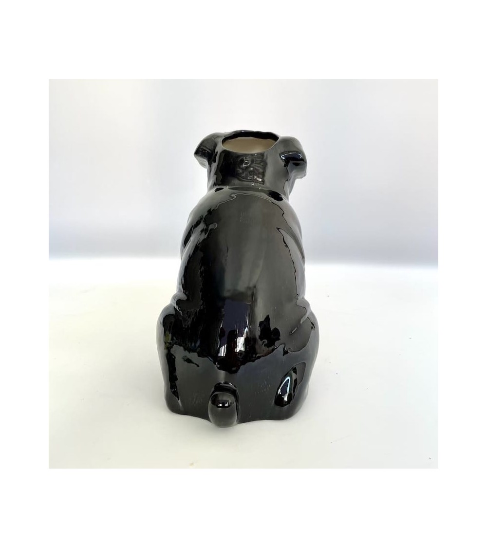 Schwarzer Mops - Blume Vase Quail Ceramics vasen deko blumenvase blume vase design dekoration spezielle schöne kitatori schwe...
