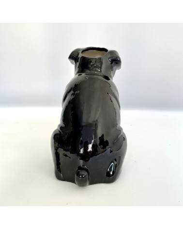 Black Pug - Flower vase Quail Ceramics table flower living room vase kitatori switzerland