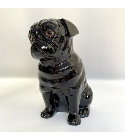 Black Pug - Flower vase Quail Ceramics table flower living room vase kitatori switzerland