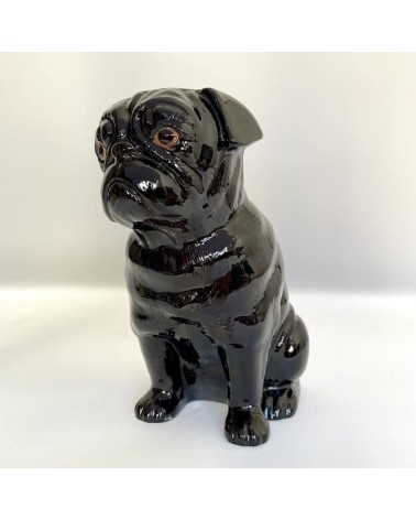 Black Pug - Flower vase Quail Ceramics table flower living room vase kitatori switzerland