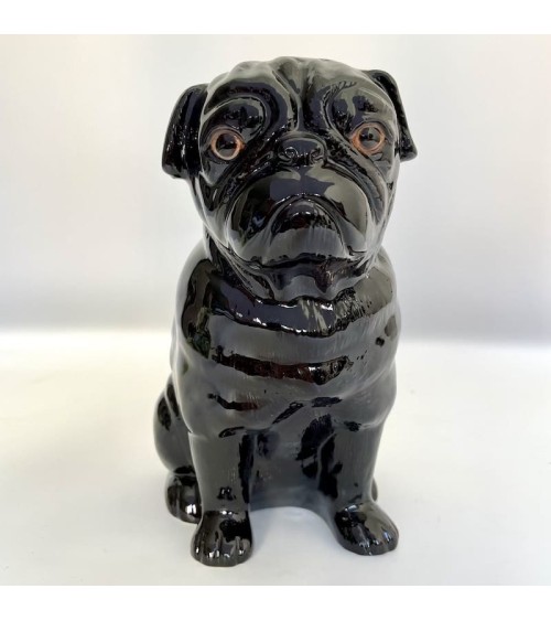 Black Pug - Flower vase Quail Ceramics table flower living room vase kitatori switzerland