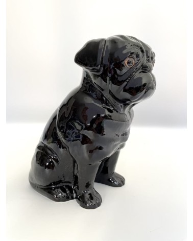 Black Pug - Flower vase Quail Ceramics table flower living room vase kitatori switzerland