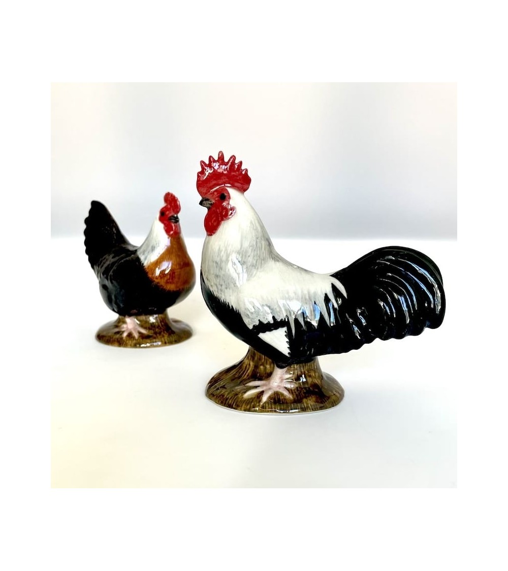Dorking Hen and Cockerel - Salt and pepper shaker Quail Ceramics pots set shaker cute unique cool