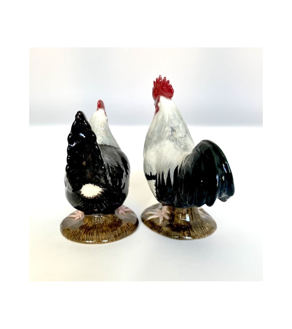 Dorking Hen and Cockerel - Salt and pepper shaker Quail Ceramics pots set shaker cute unique cool