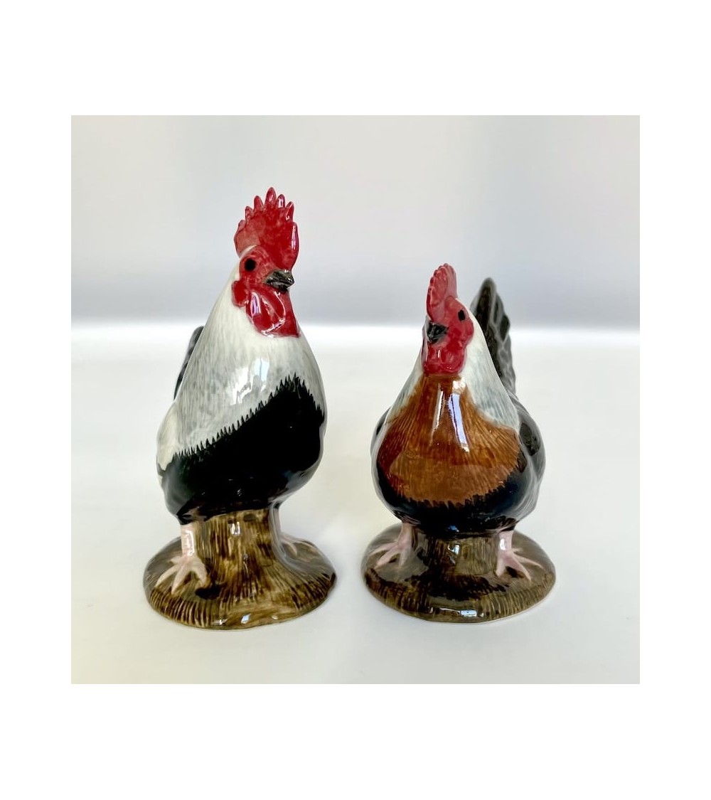 Dorking Hen and Cockerel - Salt and pepper shaker Quail Ceramics pots set shaker cute unique cool