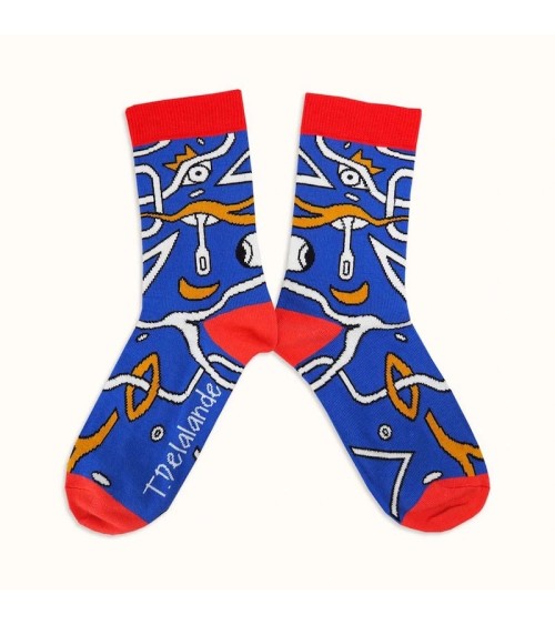 Chaussettes - Thomas Delalande - Blue Eyes Label Chaussette jolies pour femme originales pour homme chausset rigolotes drole ...