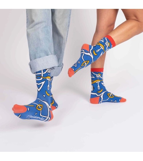 Socks - Thomas Delalande - Blue Eyes Label Chaussette funny crazy cute cool best pop socks for women men