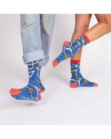 Socks - Thomas Delalande - Blue Eyes Label Chaussette funny crazy cute cool best pop socks for women men