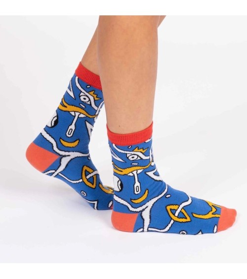 Socks - Thomas Delalande - Blue Eyes Label Chaussette funny crazy cute cool best pop socks for women men