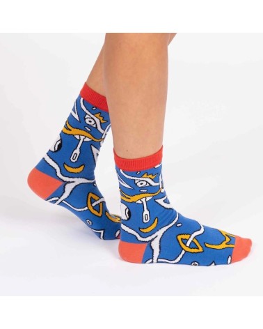 Socks - Thomas Delalande - Blue Eyes Label Chaussette funny crazy cute cool best pop socks for women men