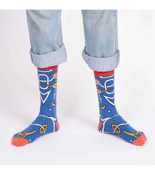 Socks - Thomas Delalande - Blue Eyes Label Chaussette funny crazy cute cool best pop socks for women men