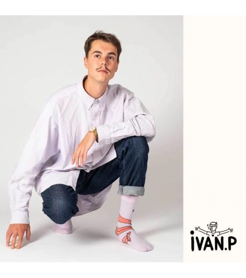 Calzini - Ivan Peev - Travis Enroulé Label Chaussette calze da uomo per donna divertenti simpatici particolari