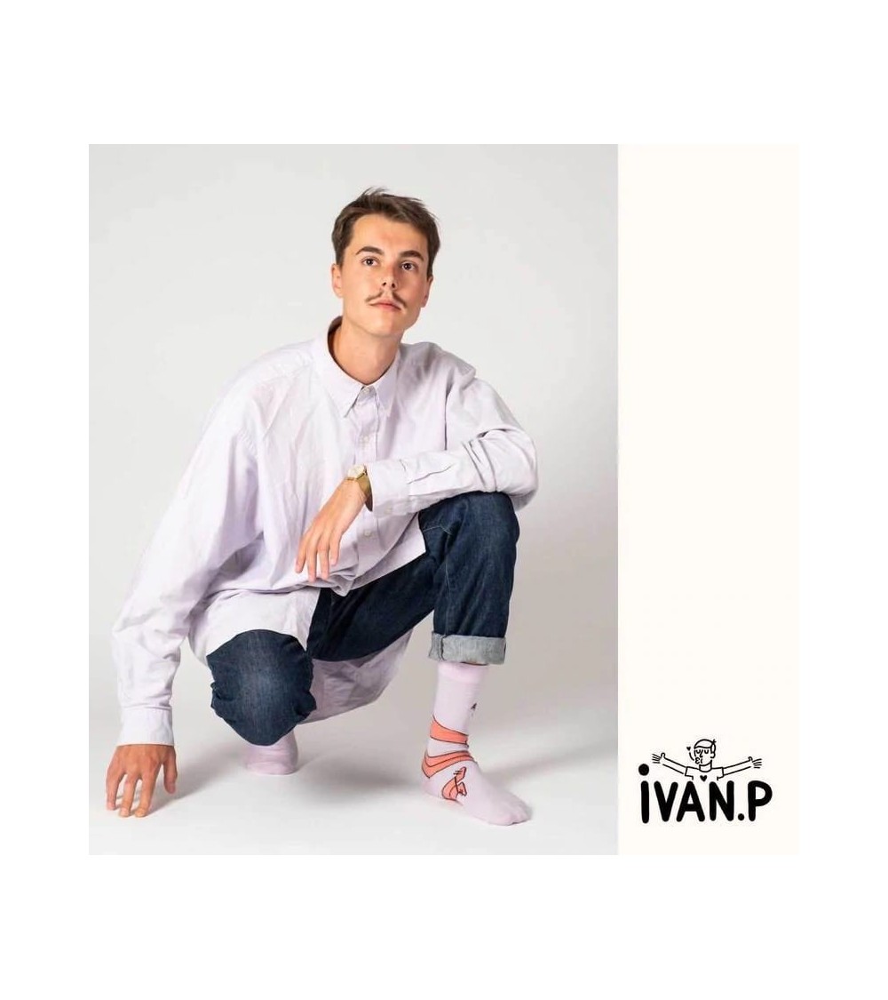 Calzini - Ivan Peev - Travis Enroulé Label Chaussette calze da uomo per donna divertenti simpatici particolari