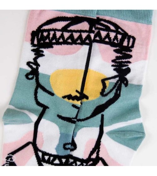 Socken - Quid.am Label Chaussette Socke lustige Damen Herren farbige coole socken mit motiv kaufen