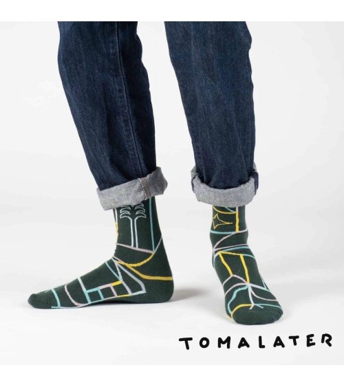 Calzini - Tomalater - Néons Label Chaussette calze da uomo per donna divertenti simpatici particolari