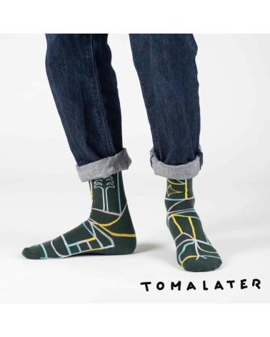 Calzini - Tomalater - Néons Label Chaussette calze da uomo per donna divertenti simpatici particolari