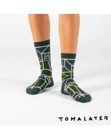 Chaussettes - Tomalater - Néons Label Chaussette jolies chausset pour homme femme fantaisie drole originales