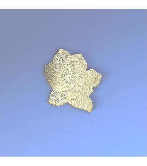 Fleur x Atelier Mouti - Pin's doré à l'or fin Adorabili Paris pins rare métal originaux bijoux suisse