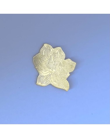 Fleur x Atelier Mouti - Pin's doré à l'or fin Adorabili Paris pins rare métal originaux bijoux suisse