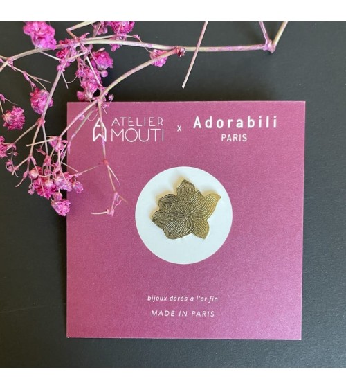 Fiore x Atelier Mouti - Spilla placcata oro Adorabili Paris spiritose spille colorate particolari eleganti donna da giacca uomo