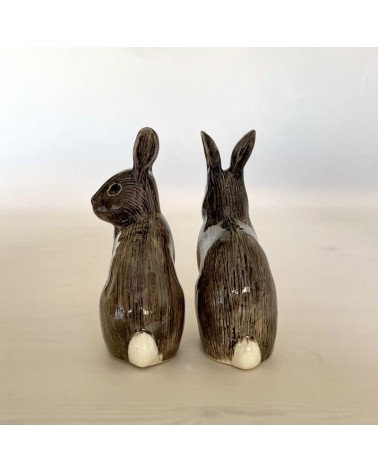 Coniglio selvatico - Porta sale e pepe Quail Ceramics design da tavola saliera e pepiera