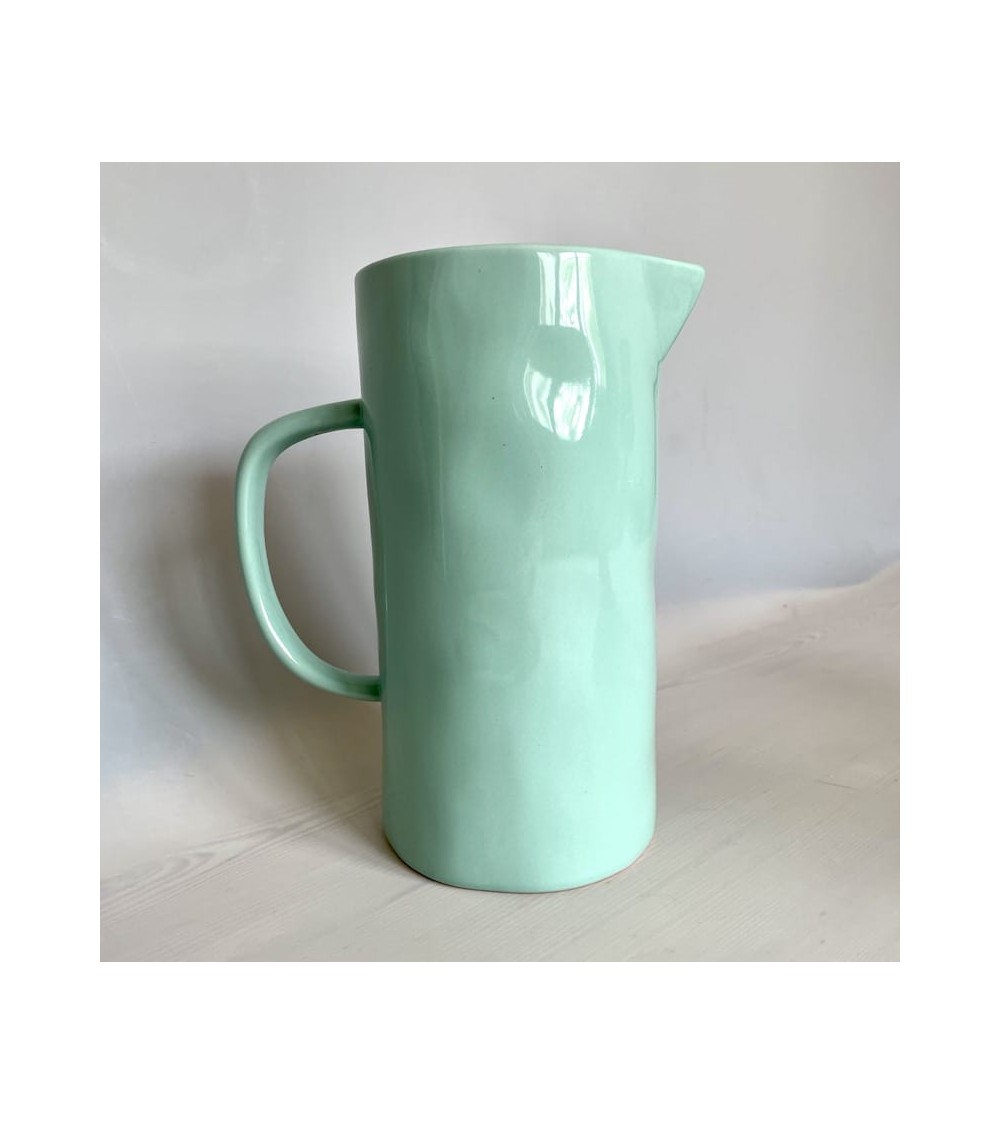 Ceramic Jug - Mint Quail's Egg carafe jug glass design
