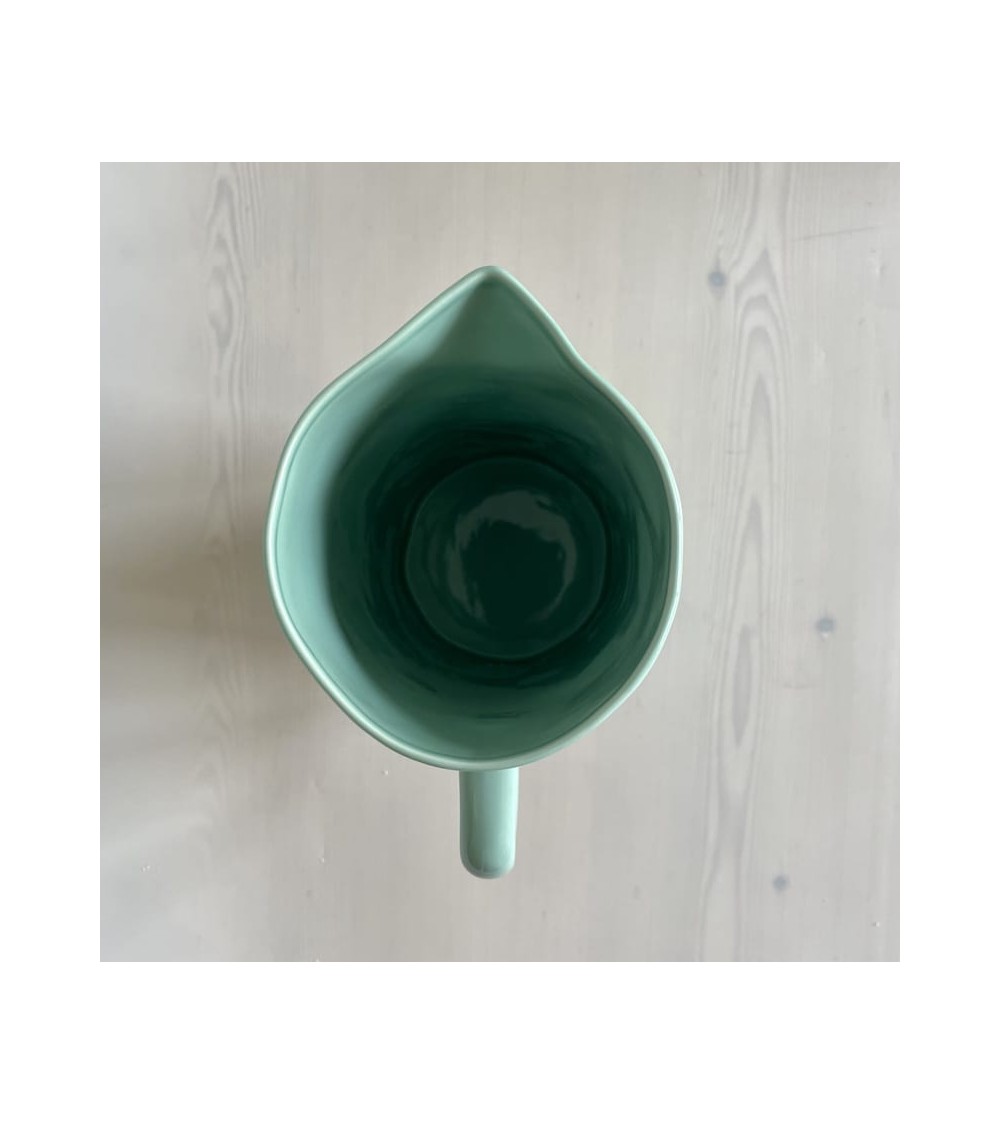 Ceramic Jug - Mint Quail's Egg carafe jug glass design